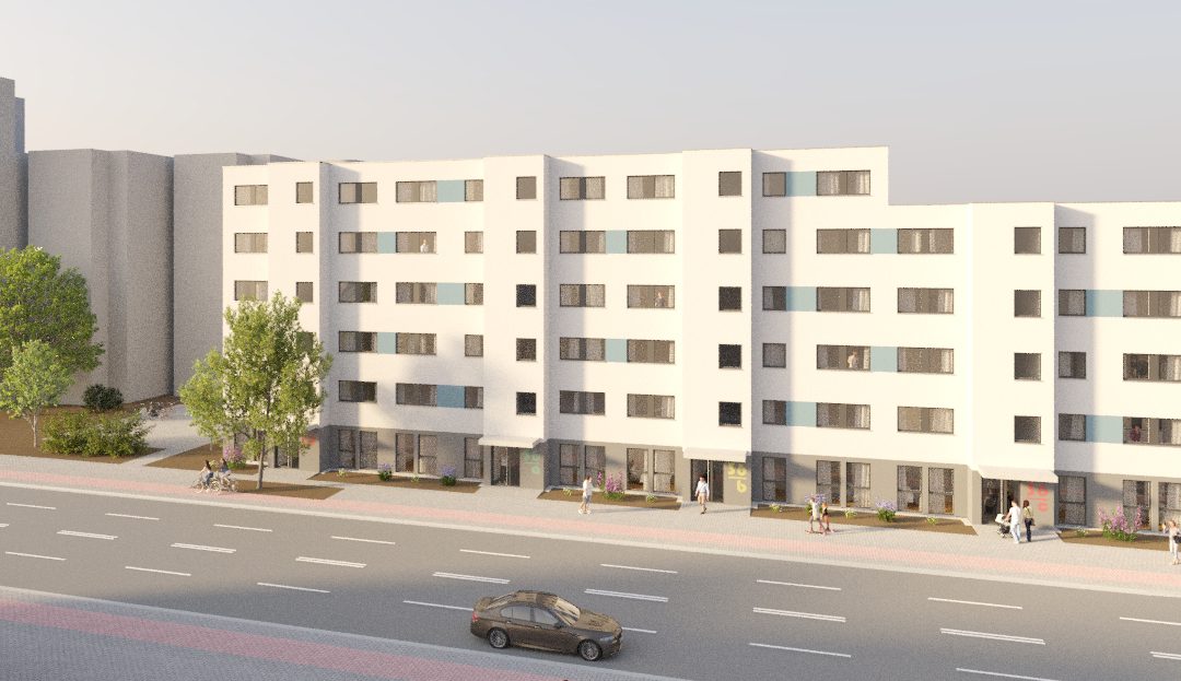 Ver­mie­tungs­start der Woh­nun­gen im Neu­bau, Stern­stra­ße, Ludwigshafen